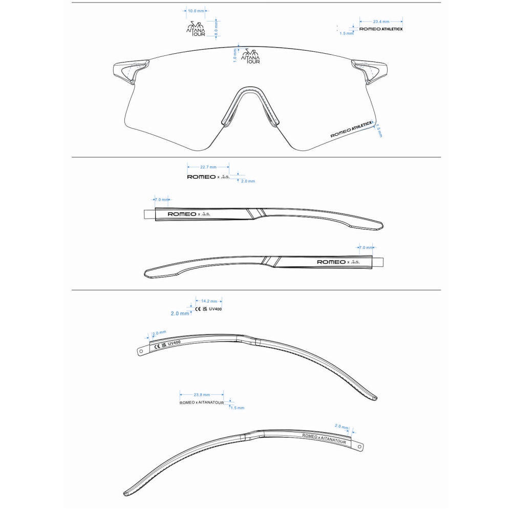 Gafas fotocromáticas doradas Aitana Tour 2026 by Romeo