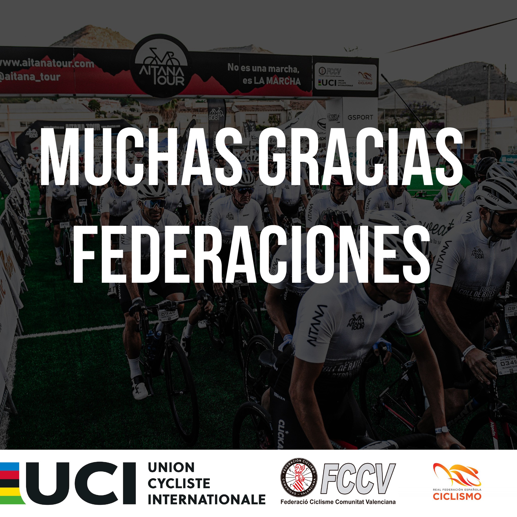 Muchas gracias a las Federaciones que nos acompañan en esta Gran Marcha, sin duda @uci_cycling @rfeciclismo y @federaciociclisme_cv son un gran apoyo para el mundo ciclista y para La Marcha, este mundo que nos hace movernos cada día con más fuerza y más ilusión.
Many thanks to the Federations accompanying us in this Great March. Undoubtedly, @uci_cycling , @rfeciclismo , and @federaciociclisme_cv are a great support for the cycling world and for La Marcha, this world that makes us move every day with more strength and enthusiasm.
Merci beaucoup aux Fédérations qui nous accompagnent dans cette Grande Marche. Sans aucun doute, @uci_cycling , @rfeciclismo et @federaciociclisme_cv sont un grand soutien pour le monde cycliste et pour La Marcha, ce monde qui nous fait avancer chaque jour avec plus de force et plus d'enthousiasme.
#aitanatour2025
#aitanatour #AT25 #ciclismo #marcha #cicloturismo #paraisociclista #amantesdelciclismo #cicloturismo #costablanca #turismo #cycling #cyclisme #territorioaitanatour #aitanatourterritory #aitanatour2025