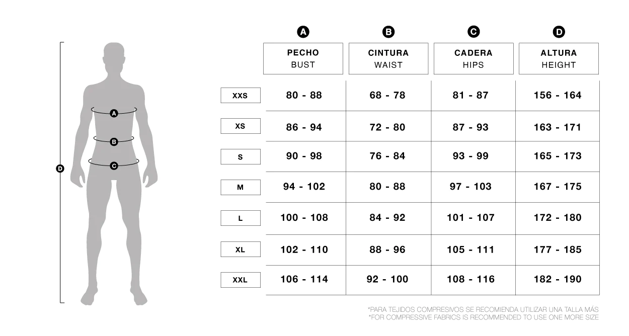 GSPORT size chart